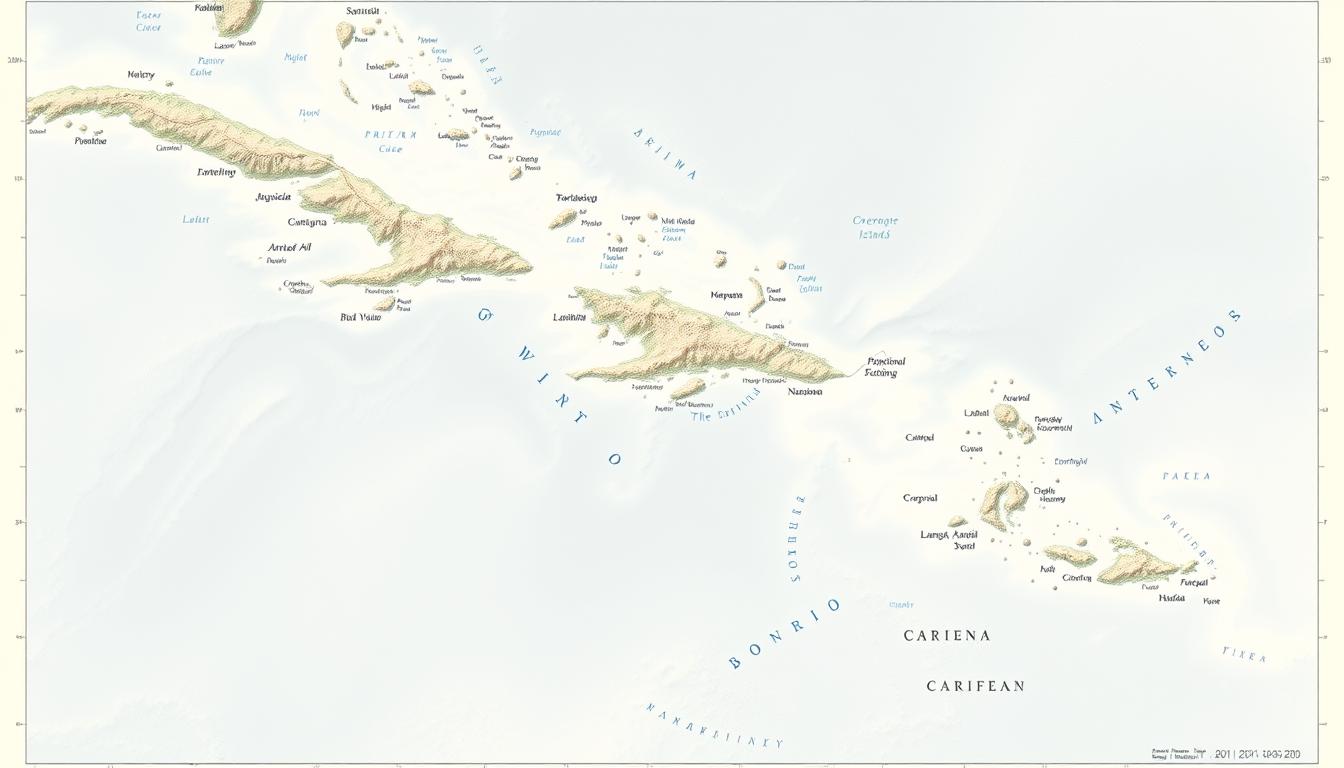 Map Of The Caribbean Islands Scientific Diagram Download Advanced 