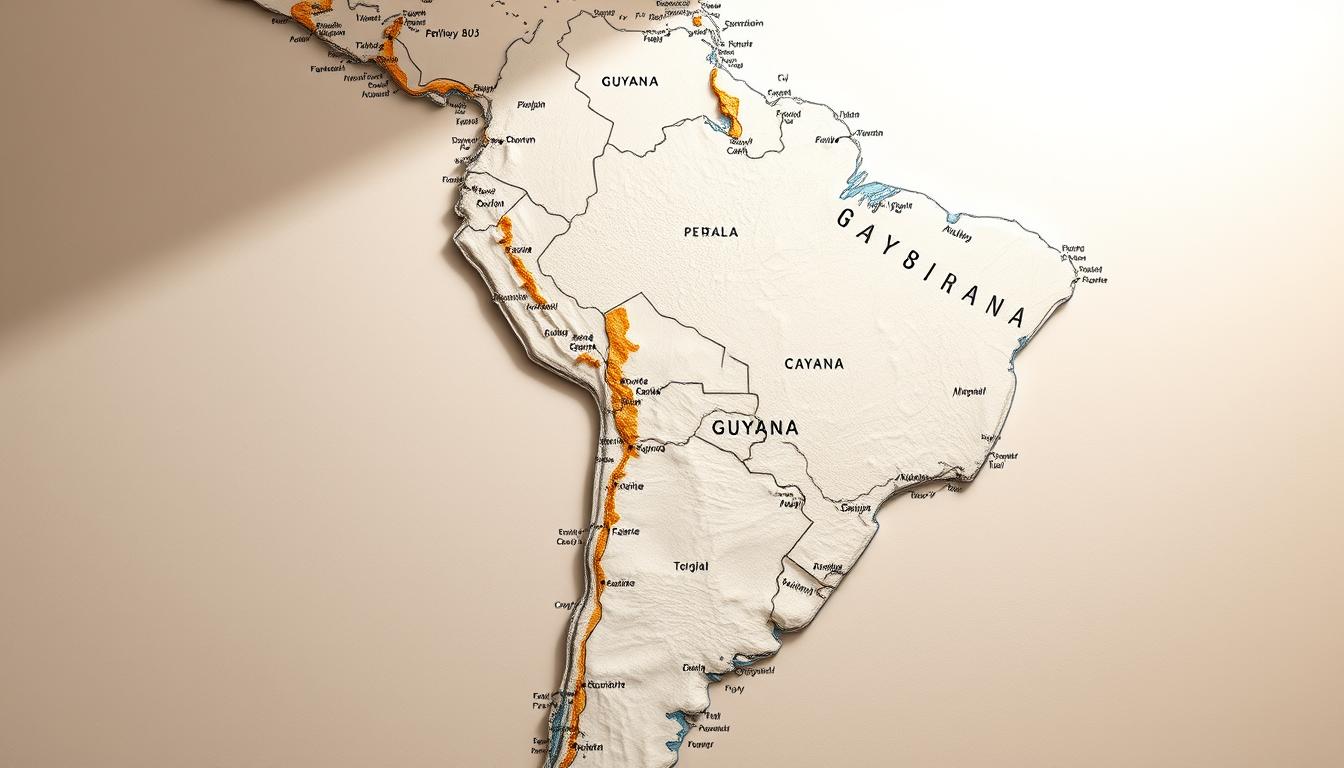Map of South America: Showing Guyana’s Location [Source Indicated]