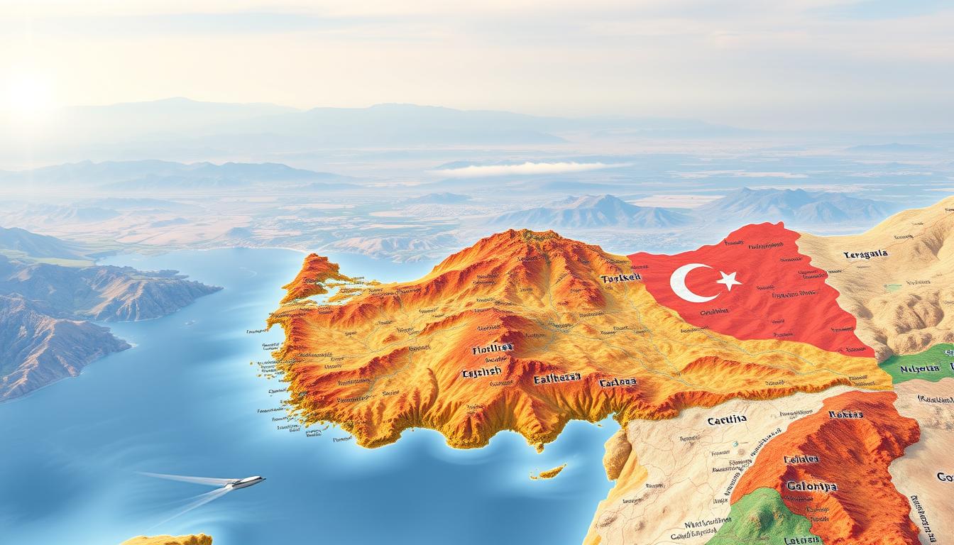 Map of Turkey and Neighboring Countries: Regional Geography