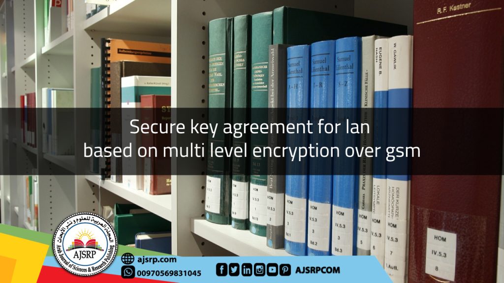 Secure key agreement for lan based on multi level encryption over gsm