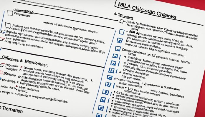 أنماط التوثيق APA وMLA وChicago