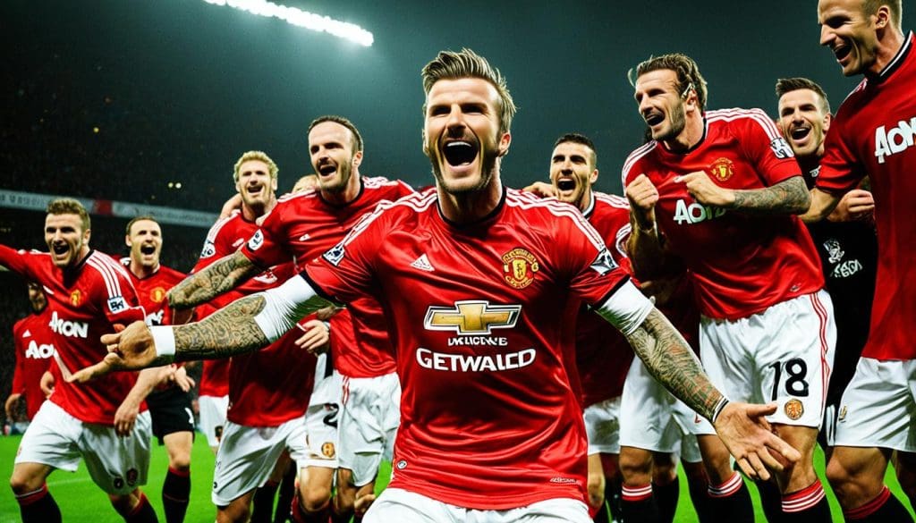 بيكهام مع مانشستر يونايتد بيكهام مع مانشستر يونايتد