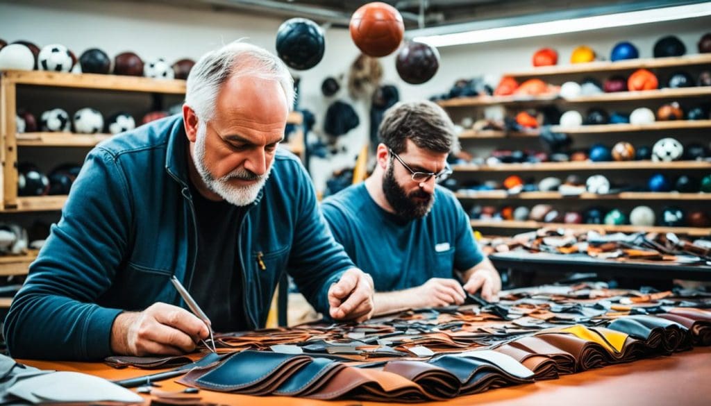 عمال صناعة الكرات اليدوية في سيالكوت