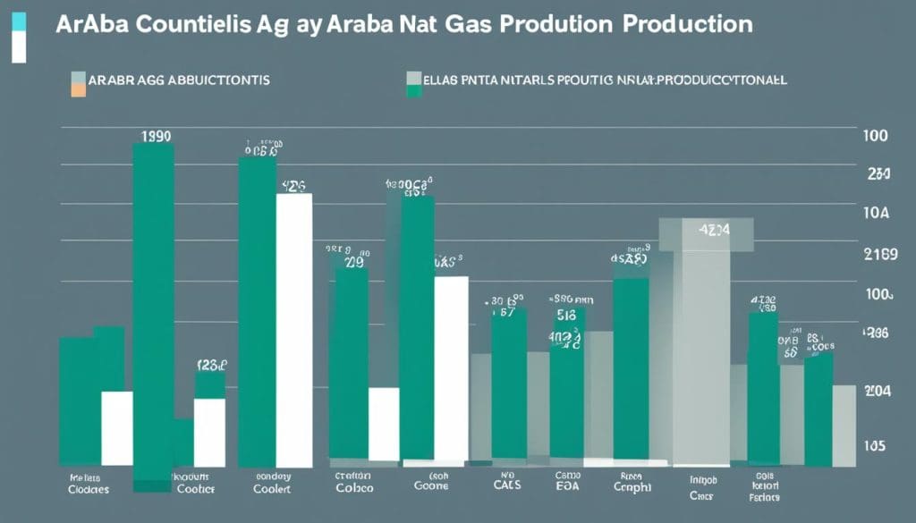إحصائيات إنتاج الغاز الطبيعي في المنطقة العربية