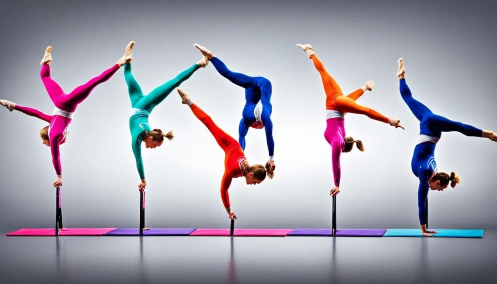 أنواع الجمباز الأرضي