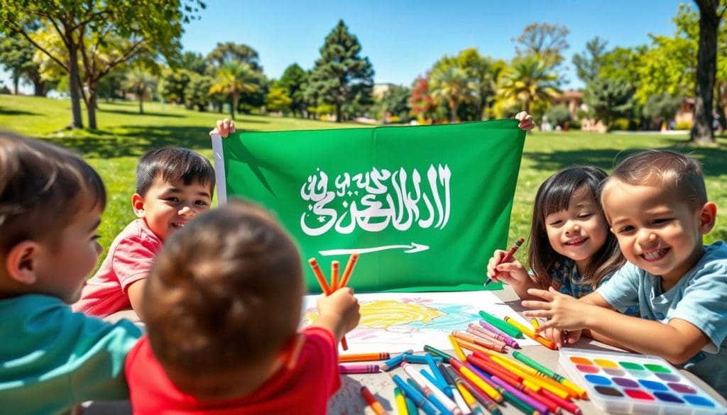 تلوين علم السعودية