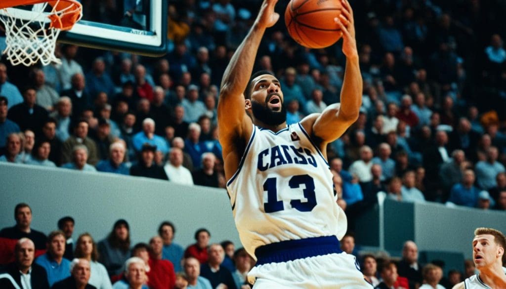 لاعب كرة سلة يرتكب خطأ