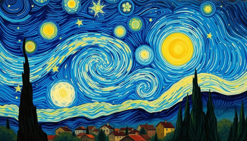 لوحة ليلة النجوم لوحة ليلة النجوم