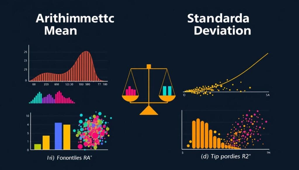 مزايا المتوسط الحسابي والانحراف المعياري مزايا المتوسط الحسابي والانحراف المعياري
