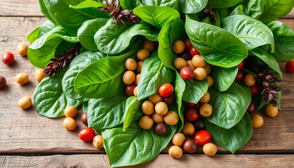 سبانخ وبقوليات سبانخ وبقوليات