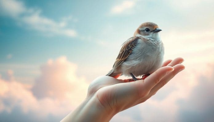 عصفور في يدي