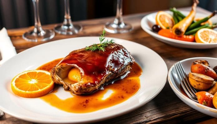 البط بالبرتقال وصفة شهية