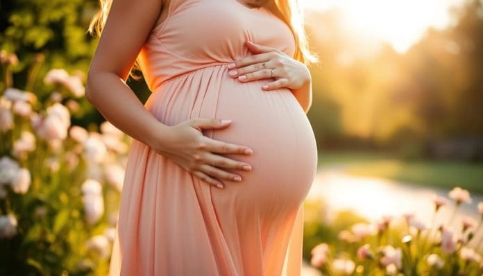 شكل بطن الحامل بولد