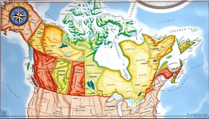 موقع كندا على الخريطة
