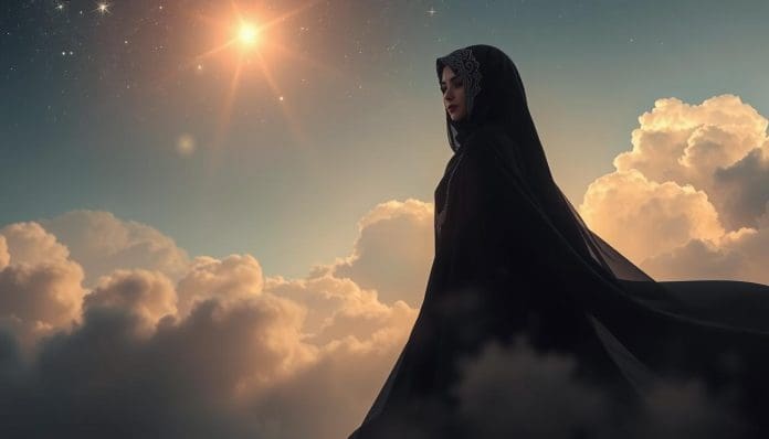 امرأة لابسة عباية ونقاب