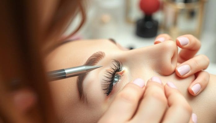 تركيب الرموش الصناعية