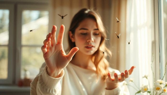 تفسير محاولة إبعاد الذباب
