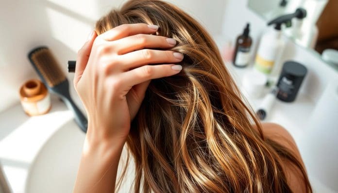 تمشيط الشعر المتشابك