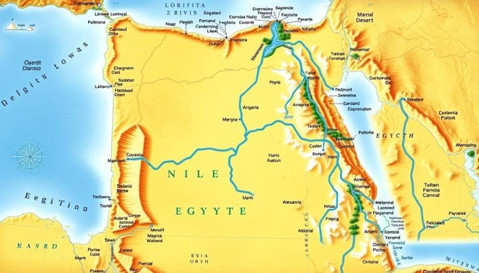 خريطة مصر الجغرافية
