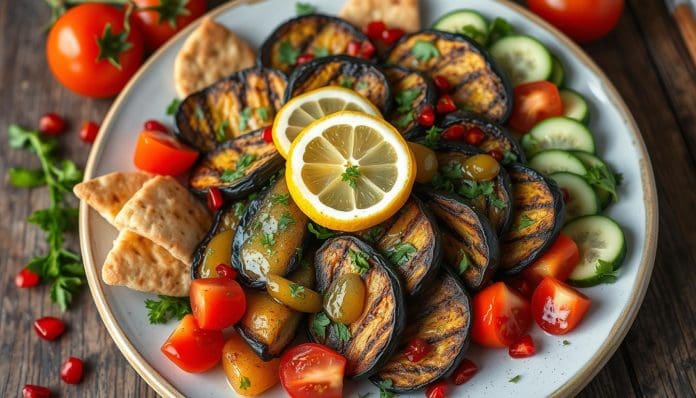 فتوش الباذنجان الشهي