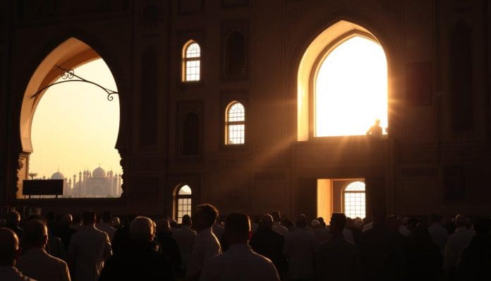 أداء صلاة المغرب