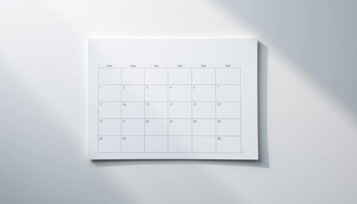 التقويم الفارغ