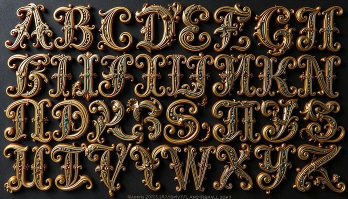 الحروف الإنجليزية المزخرفة