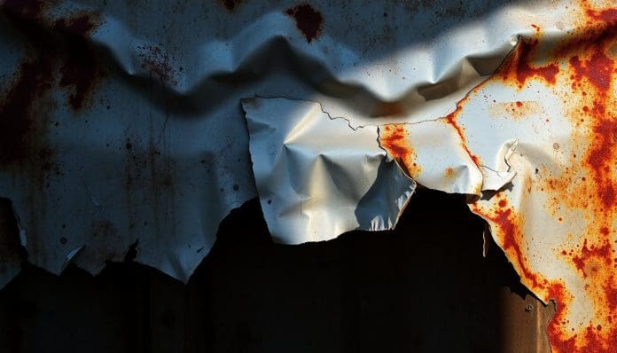 الطلاء اللامع على صدأ