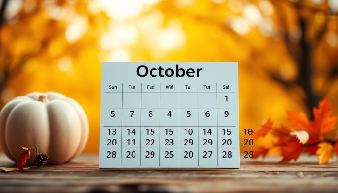 ترتيب شهر أكتوبر