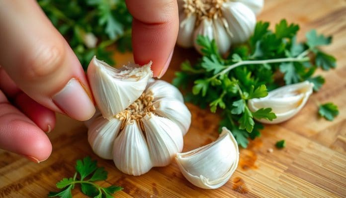 تقشير الثوم بسهولة