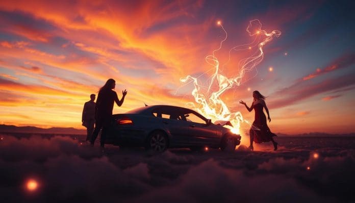 حادث سيارة في المنام