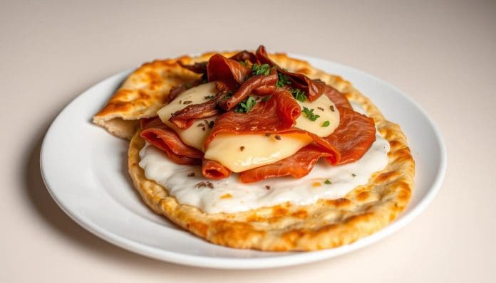 طريقة عمل الجلاش بالجبنة والبسطرمة