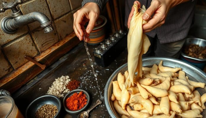 طريقة غسل الكرشة