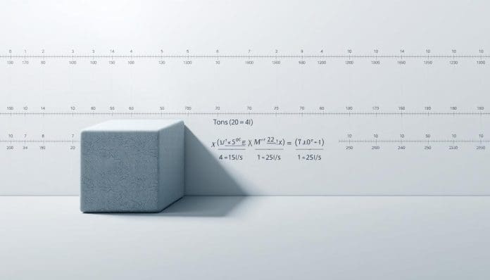 طن الى متر مكعب