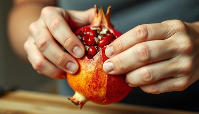 كيفية تقشير الرمان