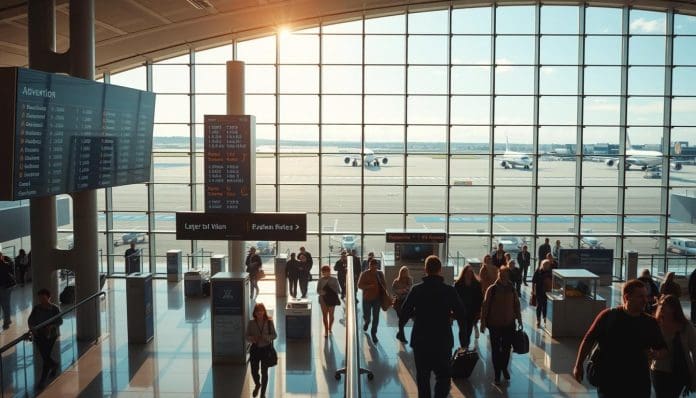 معرفة الرحلة في المطار الجديد أو القديم