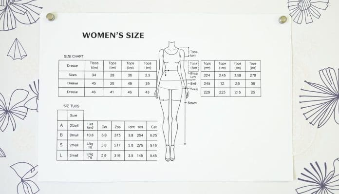 مقاسات الملابس النسائية