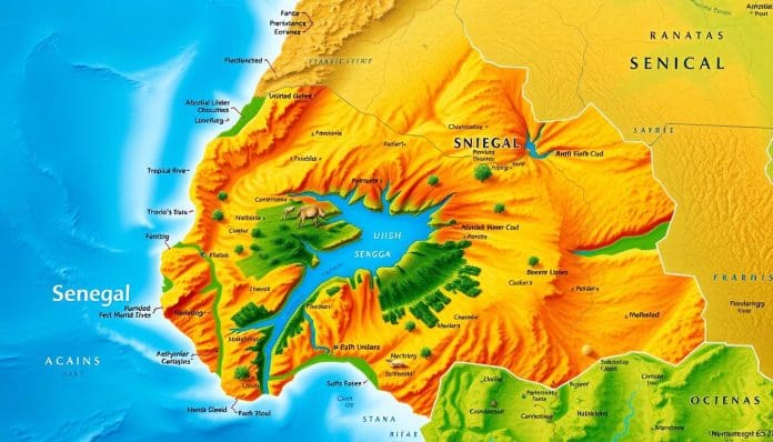 موقع السنغال الجغرافي