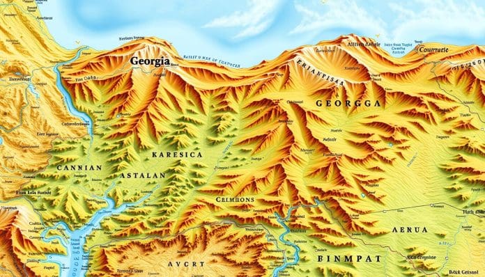 موقع جورجيا الجغرافي