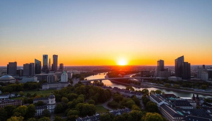 موقع فرانكفورت في ألمانيا