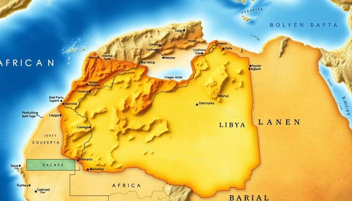 موقع ليبيا الجغرافي