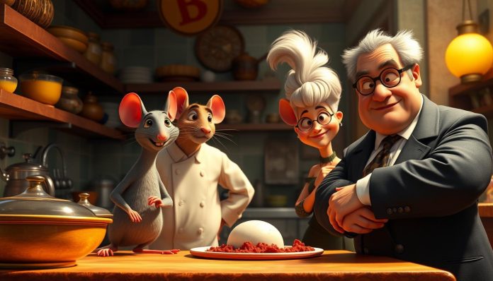 أسماء شخصيات الفأر الطباخ