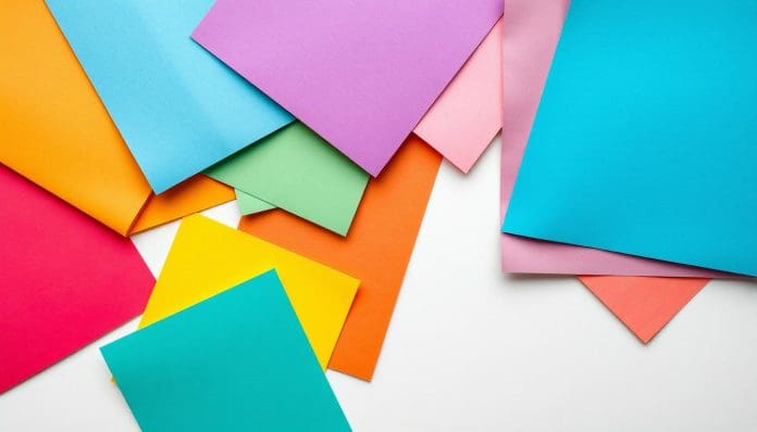 ألوان ورق البرستول