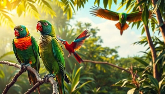 أنواع الببغاء الأخضر