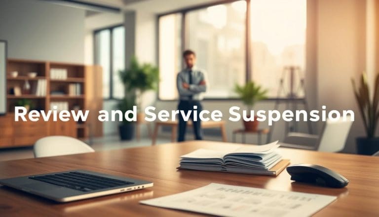 الفرق بين يبلغ بالمراجعه وإيقاف الخدمات والتعميم