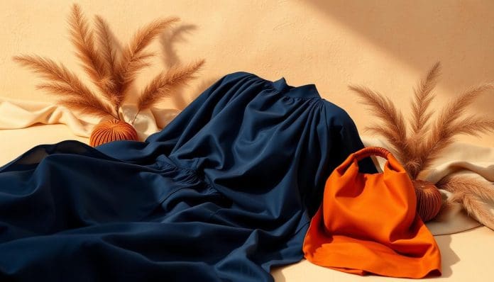 الألوان المتناسقة مع اللون النيلي في الملابس