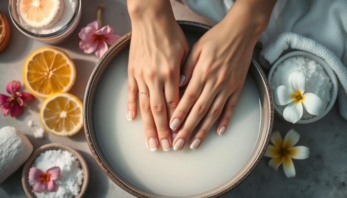 تبييض الأظافر