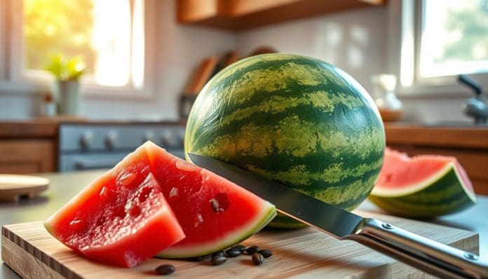 تقطيع البطيخ