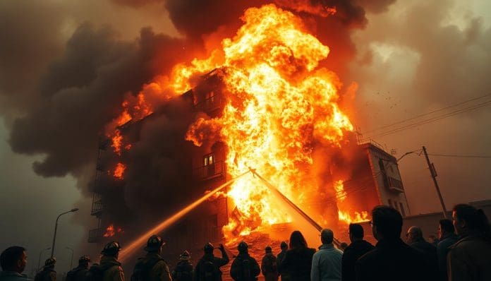 حادث حريق بالإنجليزي