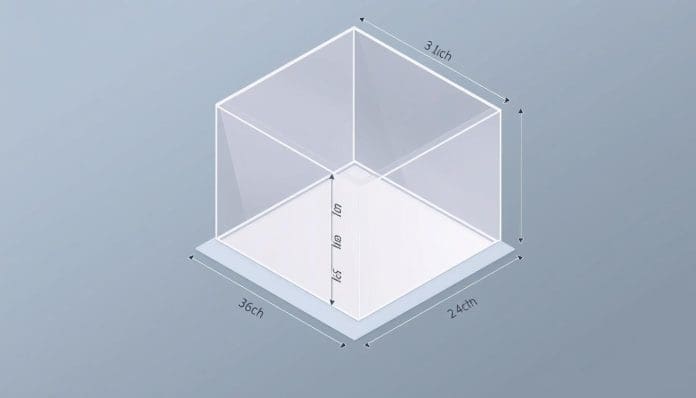 حساب الطول والعرض والارتفاع
